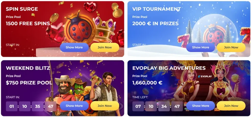 LuckyStart Casino tournaments